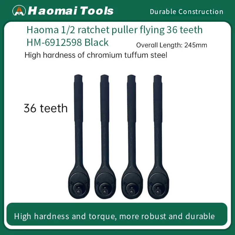 HaoMai 1/2 Quick Release Ratchet Wrench Large Fly 36 Tooth Socket Wrench Durable Hand Tool for Automotive Repair
HaoMai 1/2 Quick Release Ratchet Wrench Large Fly 36 Tooth Socket Wrench Durable Hand Tool for Automotive Repair