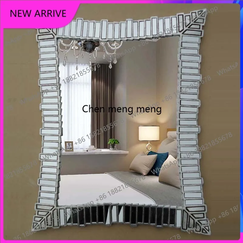 M85 European bathroom mirror, sink vanity mirror, American square retro gold porch decorative mirror
M85 European bathroom mirror, sink vanity mirror, American square retro gold porch decorative mirror