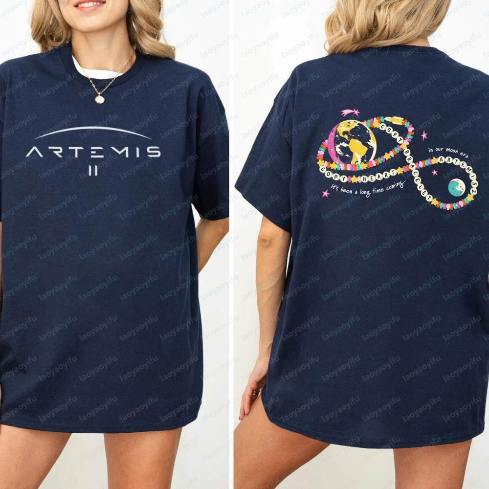 Women Men Tops Vintage Artemis II 2 Sided Shirt, Copy Heart Copy Bracelet Moon Mission Tee Harajuku Women Clothes Cotton Tops
Women Men Tops Vintage Artemis II 2 Sided Shirt, Copy Heart Copy Bracelet Moon Mission Tee Harajuku Women Clothes Cotton Tops