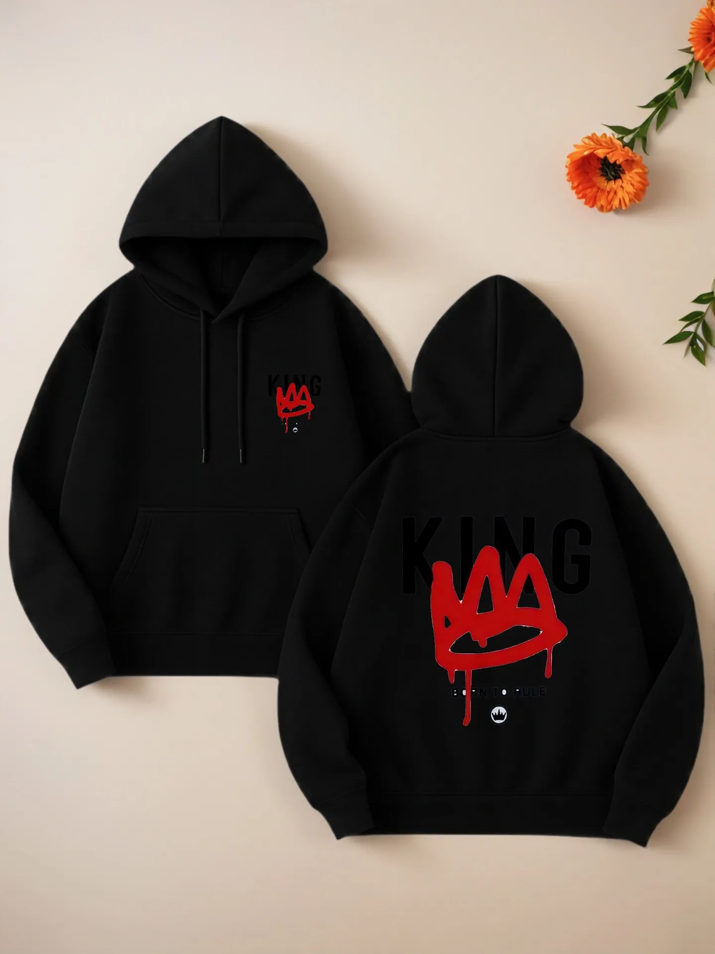 King Letter Print Graphic Hoodie, Streetwear Aesthetic, Fleece, Casual Everyday Wear, For Young Men
King Letter Print Graphic Hoodie, Streetwear Aesthetic, Fleece, Casual Everyday Wear, For Young Men