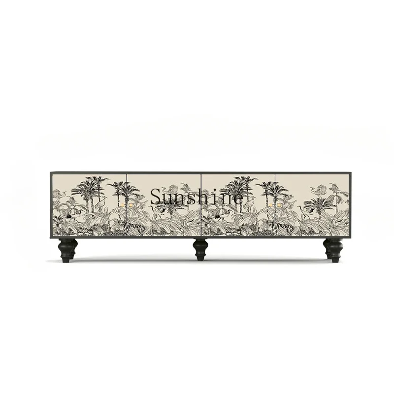 French Nanyang style solid wood TV household living room storage integrated decoration bedroom storage low cabinet
French Nanyang style solid wood TV household living room storage integrated decoration bedroom storage low cabinet