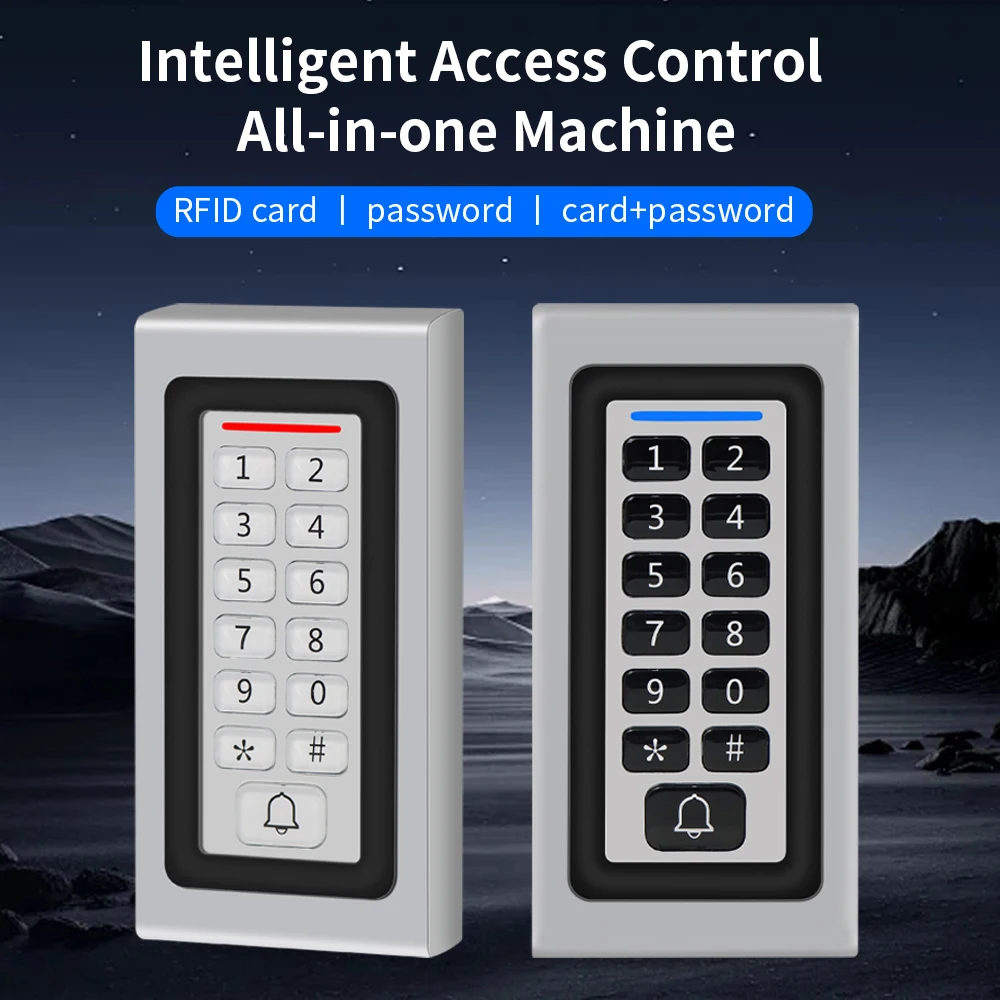 RFID Access Control System 125KHz Wiegand Metal Keypad Backlight 2000 Users Doorbell Integration for Commercial Industrial Offic
RFID Access Control System 125KHz Wiegand Metal Keypad Backlight 2000 Users Doorbell Integration for Commercial Industrial Offic