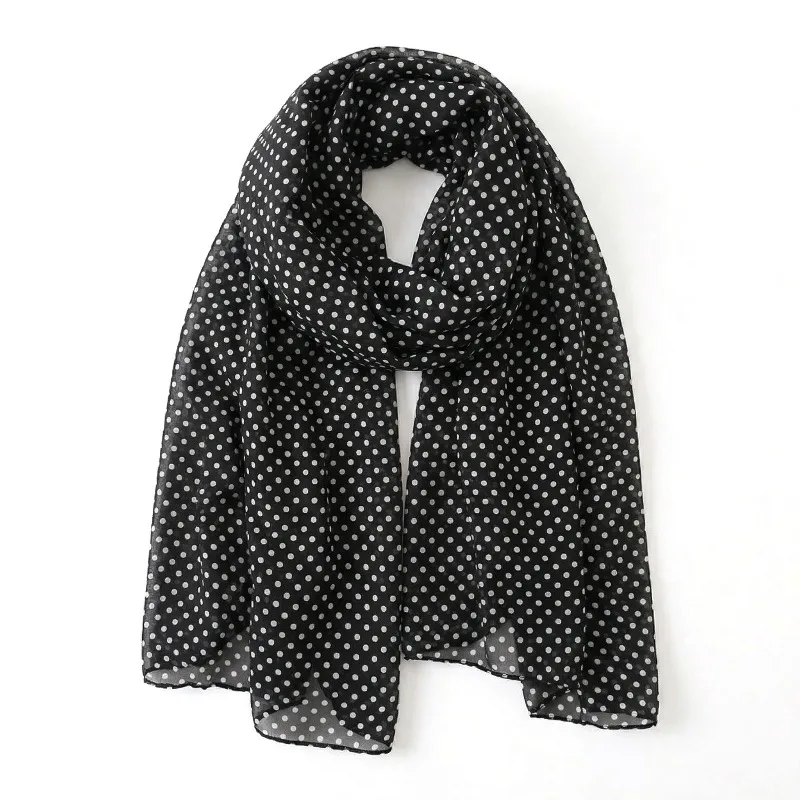 Lightweight 100% Mulberry Silk Scarf for Women Oblong Shawl Neck Scarf Beach Wrap Headscarf Gift Pack Black Polka Dot Print
Lightweight 100% Mulberry Silk Scarf for Women Oblong Shawl Neck Scarf Beach Wrap Headscarf Gift Pack Black Polka Dot Print