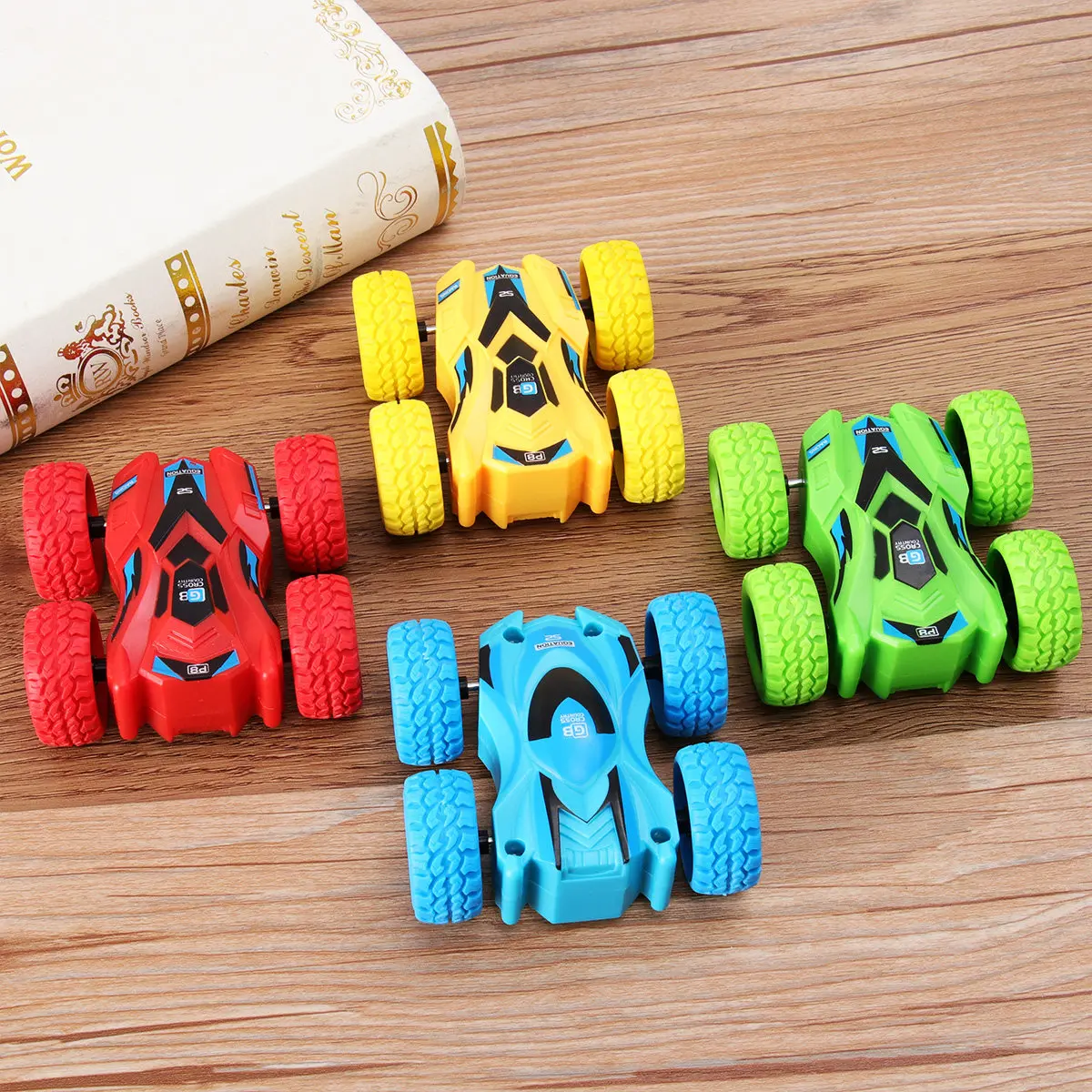 4Pcs Double-Sided Inertia Car Red Yellow Blue Green Funny Kids Playing Gift Educational Stunt Vehicle Developing Hand-Eye
4Pcs Double-Sided Inertia Car Red Yellow Blue Green Funny Kids Playing Gift Educational Stunt Vehicle Developing Hand-Eye