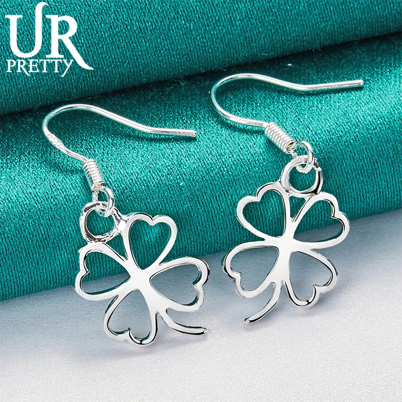 925 Sterling Silver Clover Pendant Earrings For Women Engagement Wedding Party Charm Gift Fashion Jewelry
925 Sterling Silver Clover Pendant Earrings For Women Engagement Wedding Party Charm Gift Fashion Jewelry