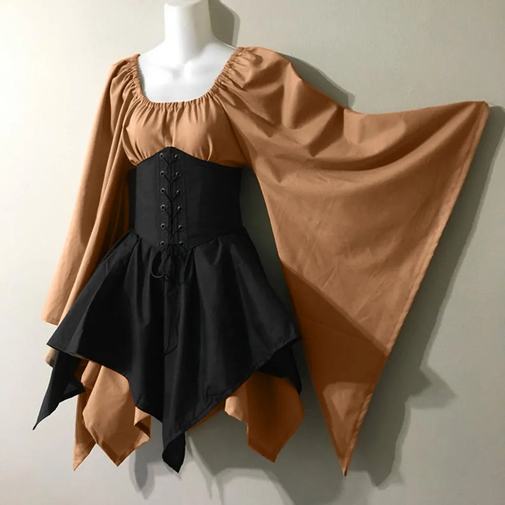 2024 New Women Dresses Lace Up Waist Corset Set Jagged Dresses Elegant Adult Women Medieval Elf Fairy Costume Princess Dress
2024 New Women Dresses Lace Up Waist Corset Set Jagged Dresses Elegant Adult Women Medieval Elf Fairy Costume Princess Dress