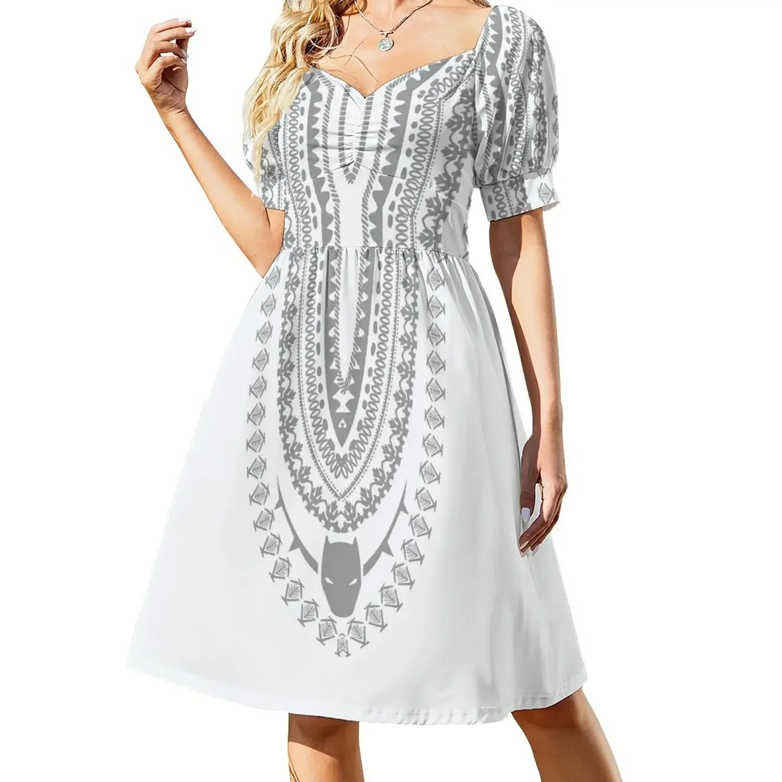Dashiki Wakandan Funeral White Short-Sleeved Dress prom dresses 2025 elegant and pretty women's dresses Dress
Dashiki Wakandan Funeral White Short-Sleeved Dress prom dresses 2025 elegant and pretty women's dresses Dress