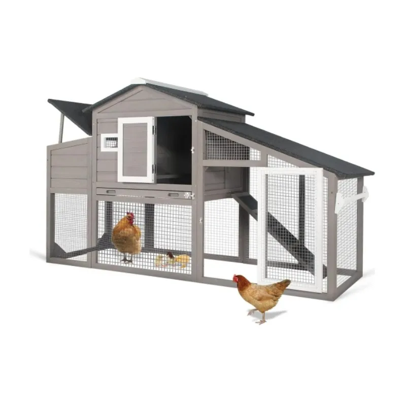 Chicken Coop Large Wooden Chicken Tractor with Wheels Waterproof Outdoor Hen House Poultry Cage Back Yard Chicken Coops with Run
Chicken Coop Large Wooden Chicken Tractor with Wheels Waterproof Outdoor Hen House Poultry Cage Back Yard Chicken Coops with Run