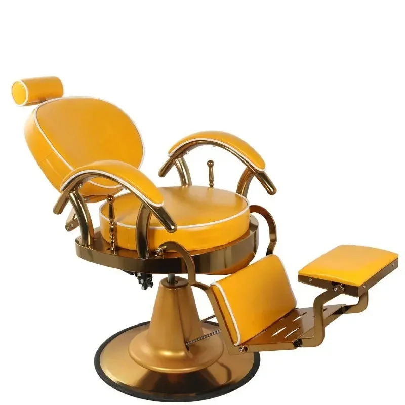 Barber shop retro oil head chair hair salon special lift down gold plated hair chair hair cutting stool
Barber shop retro oil head chair hair salon special lift down gold plated hair chair hair cutting stool