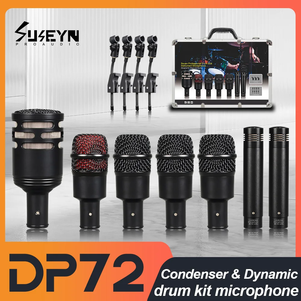 DP72 7 Drum Microphone with High Quality Reception for Outdoor Performances and Indoor Recording
DP72 7 Drum Microphone with High Quality Reception for Outdoor Performances and Indoor Recording