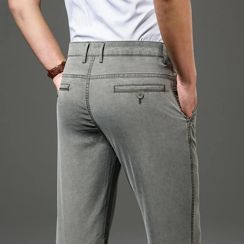 Summer Spring Casual Pants Straight Black Gray Cotton Pants Mens Clothing Business Green Trousers For Male Size 40 42 44
Summer Spring Casual Pants Straight Black Gray Cotton Pants Mens Clothing Business Green Trousers For Male Size 40 42 44