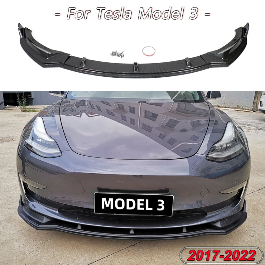 Gloss Black Car Front Bumper Lip Chin Diffuser Body Kit Spoiler Deflector Tuning Accessories For Tesla Model 3 2017-2021 2022
Gloss Black Car Front Bumper Lip Chin Diffuser Body Kit Spoiler Deflector Tuning Accessories For Tesla Model 3 2017-2021 2022