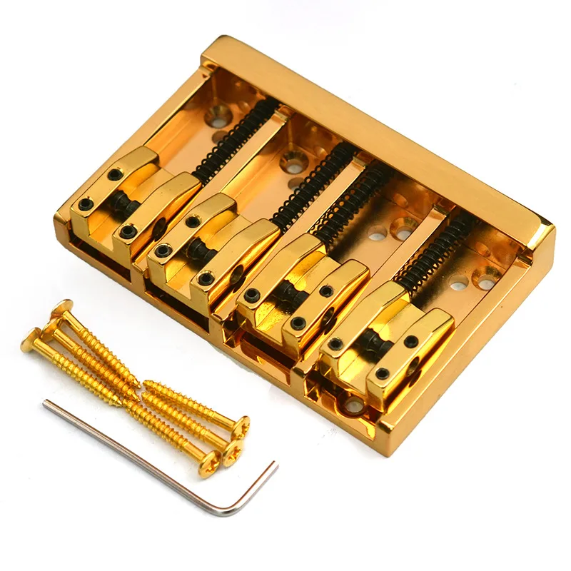 4-String Electric Bass Bridge Rear/Bottom Loading Bass Tailpiece Full Metal Bridge for P/J Bass Guitar Parts Chrome/Black/Gold
4-String Electric Bass Bridge Rear/Bottom Loading Bass Tailpiece Full Metal Bridge for P/J Bass Guitar Parts Chrome/Black/Gold