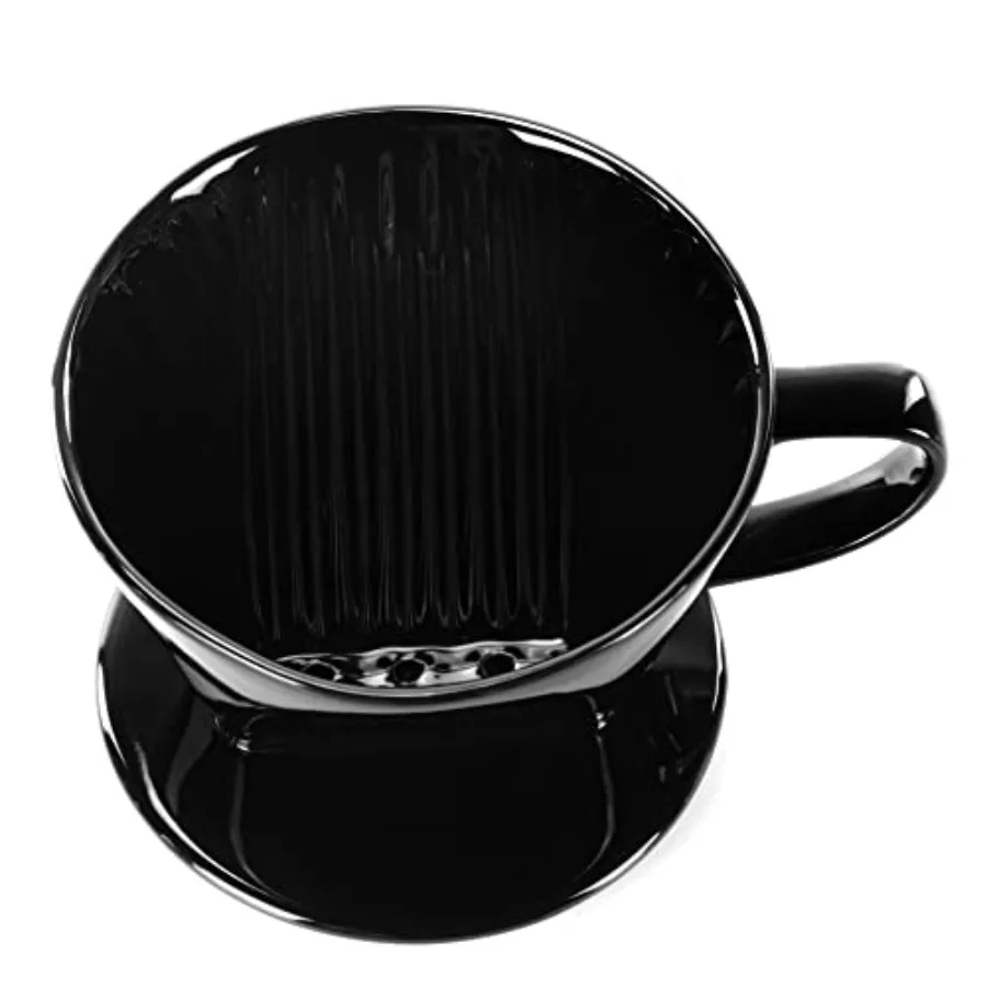 Pour Over Ceramic - Dripper Ceramic Maker with 3 Holes Flat Bottom, Porcelain Slow Filter Cone for Travel, Camping, Office, Hom
Pour Over Ceramic - Dripper Ceramic Maker with 3 Holes Flat Bottom, Porcelain Slow Filter Cone for Travel, Camping, Office, Hom
