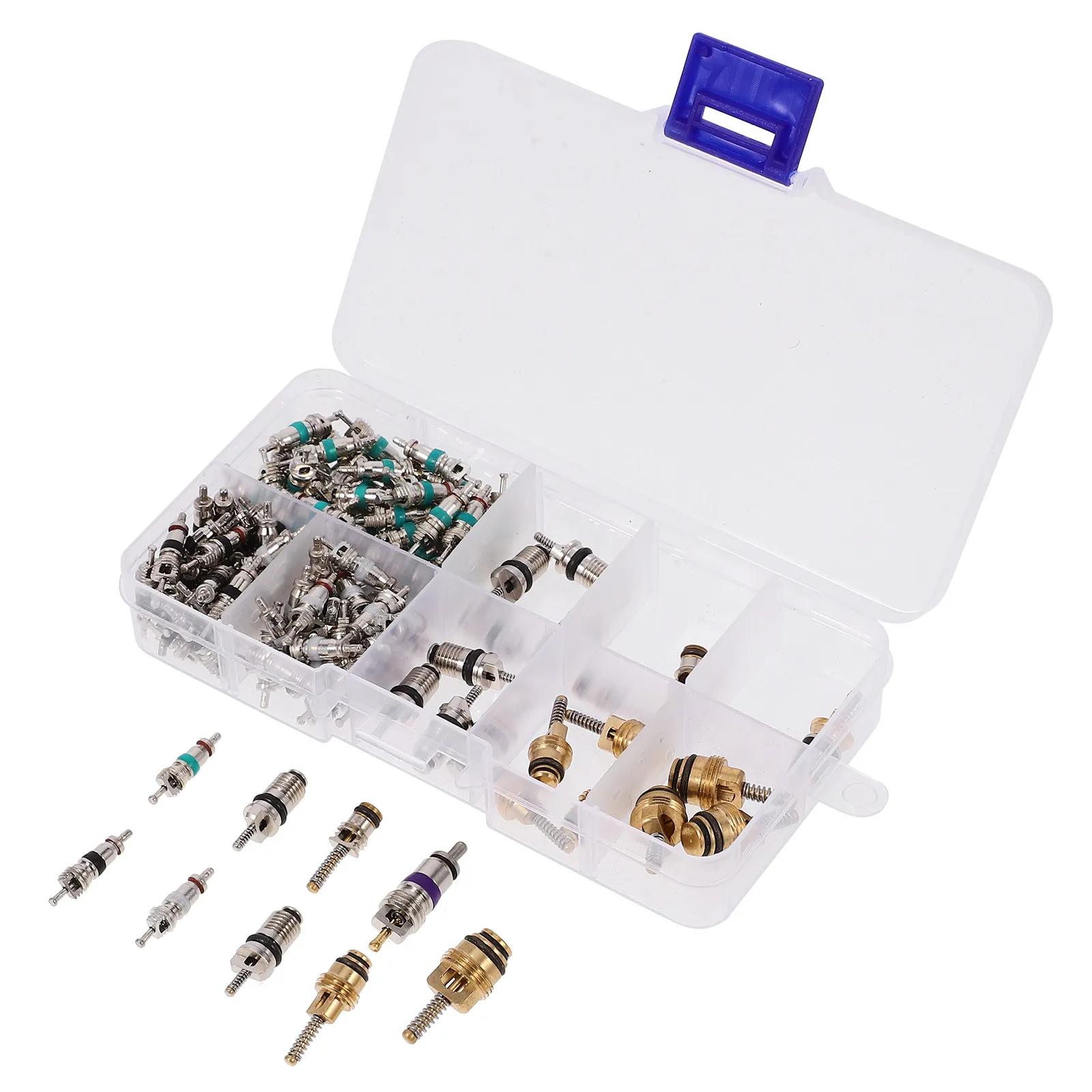 1Set Valve Core Kit for Car Air Conditioning High-Durability Iron Construction Easy DIY Professional Use Compatible with 134A
1Set Valve Core Kit for Car Air Conditioning High-Durability Iron Construction Easy DIY Professional Use Compatible with 134A