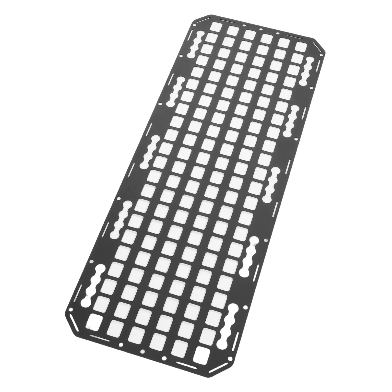 Truck Bed Molle Panel Rack 883x330x2mm Vehicle Modular Storage Panel for Truck Car RV with Touch Fastener Straps Elastic Cords
Truck Bed Molle Panel Rack 883x330x2mm Vehicle Modular Storage Panel for Truck Car RV with Touch Fastener Straps Elastic Cords