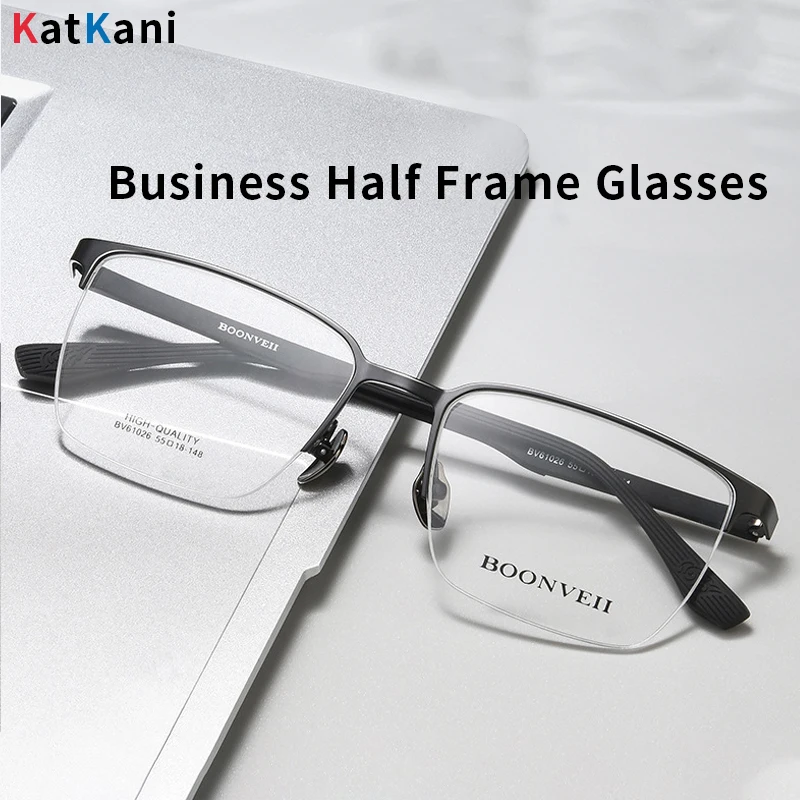 KatKani Classic Fashion Men's Alloy Eyeglasses Frame, Business, Square, Brow Line Half Frame, Optical Prescription Glasses 61062
KatKani Classic Fashion Men's Alloy Eyeglasses Frame, Business, Square, Brow Line Half Frame, Optical Prescription Glasses 61062