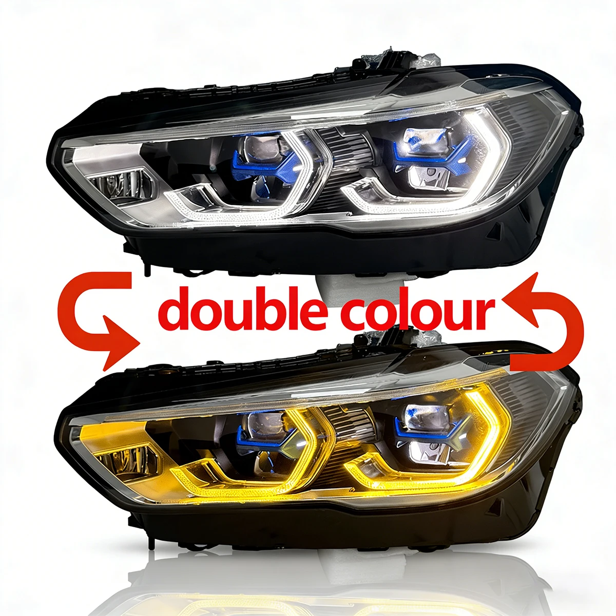 LED Headlight Assembly For BMW X5 X6 X5M X6M G05 G06 F95 F96 2019-2022 Controlled White Yellow Switch DRL Plug And Play
LED Headlight Assembly For BMW X5 X6 X5M X6M G05 G06 F95 F96 2019-2022 Controlled White Yellow Switch DRL Plug And Play