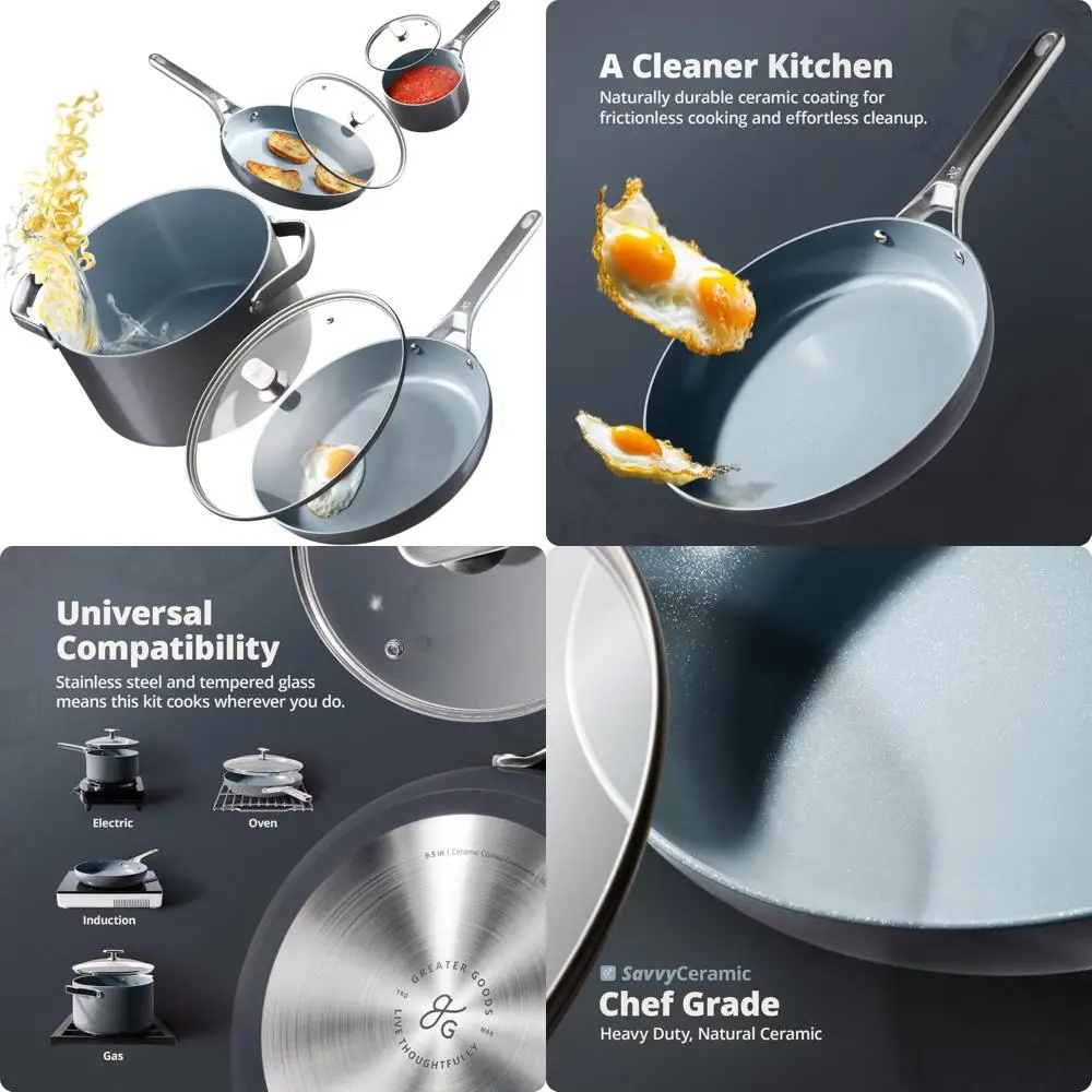 Le Creuset PRO Series Nonstick Cookware Set, 2-Piece (8 & 10 Fry Pans), Gray
Le Creuset PRO Series Nonstick Cookware Set, 2-Piece (8 & 10 Fry Pans), Gray