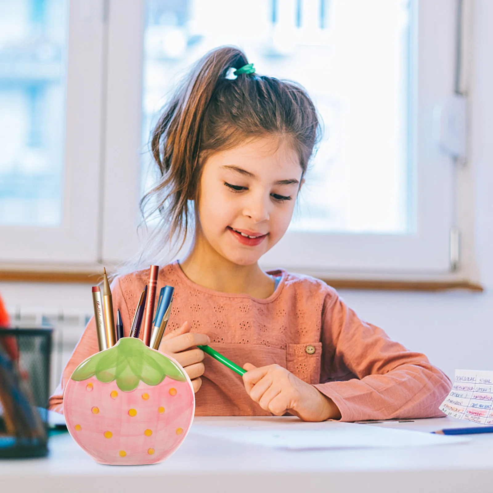Pretty Holds Desk Storage Bucket Cute Pen Holder Makeup Brush Pencil Pink Desktop Multifunctional Cartoon
Pretty Holds Desk Storage Bucket Cute Pen Holder Makeup Brush Pencil Pink Desktop Multifunctional Cartoon