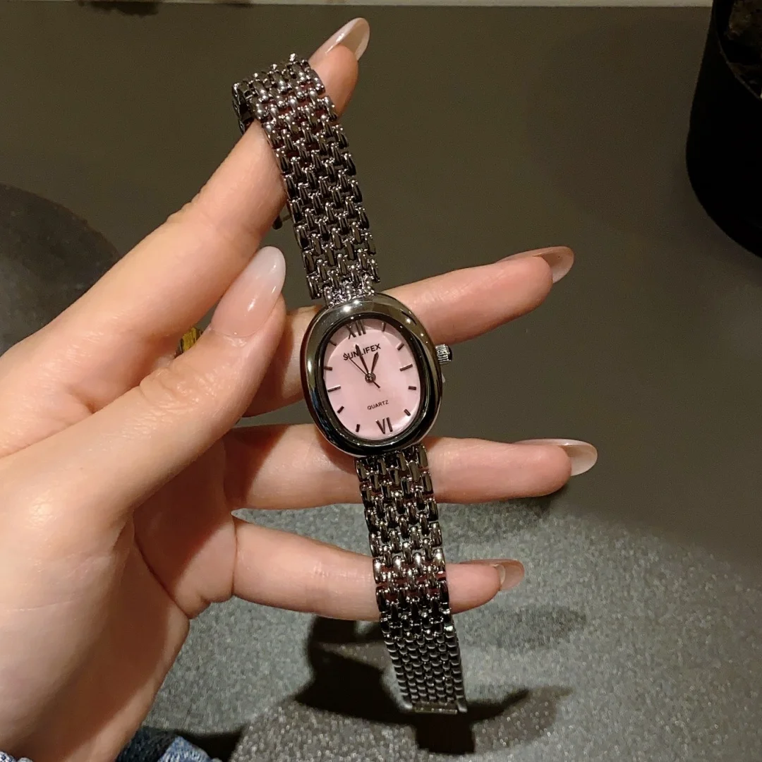Oval Shell Dial Women Quartz Watch Stainless Steel Strap Girl Student Leisure Montre Femme Fashion Gift Wristwatch
Oval Shell Dial Women Quartz Watch Stainless Steel Strap Girl Student Leisure Montre Femme Fashion Gift Wristwatch