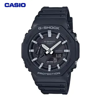 카시오 GA-2100 남성용 시계 G-SHOCK 시리즈, 다기능 듀얼 다이얼 스톱워치, 주간 더블 디스플레이, 야외 스포츠 방수