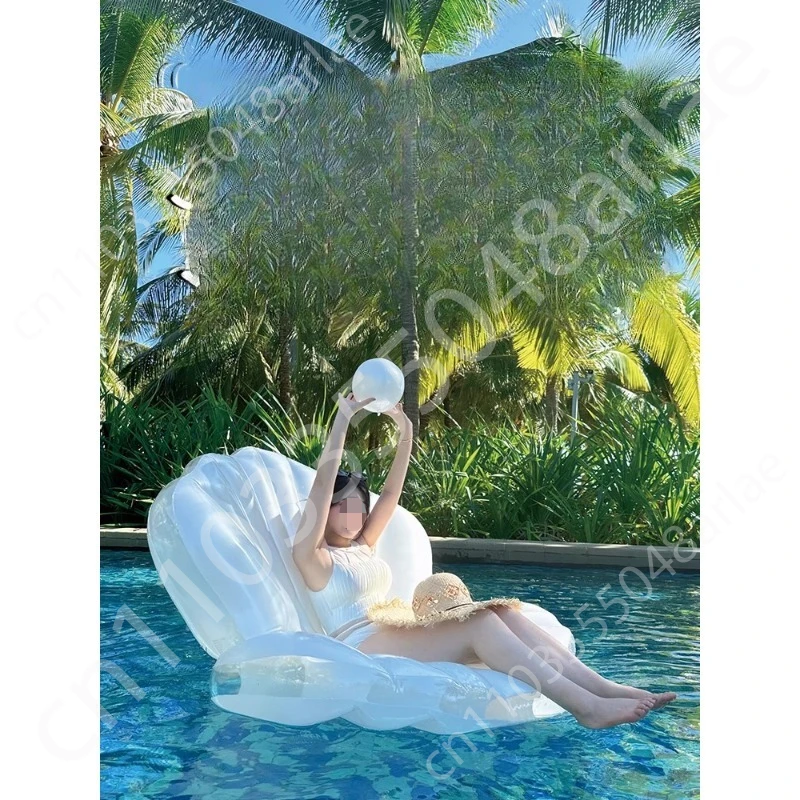Inflatable shell floating row with ball pearlescent white scallop floating bed adult
Inflatable shell floating row with ball pearlescent white scallop floating bed adult