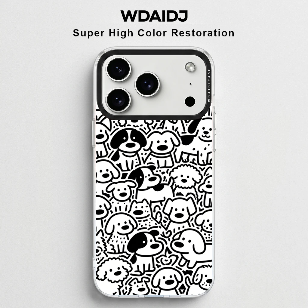 Black and White Dog Doodle Clear Phone Case for iPhone 15 14 13 12 11 Pro Max Cute Pattern Transparent Anti-Yellow Cover
Black and White Dog Doodle Clear Phone Case for iPhone 15 14 13 12 11 Pro Max Cute Pattern Transparent Anti-Yellow Cover