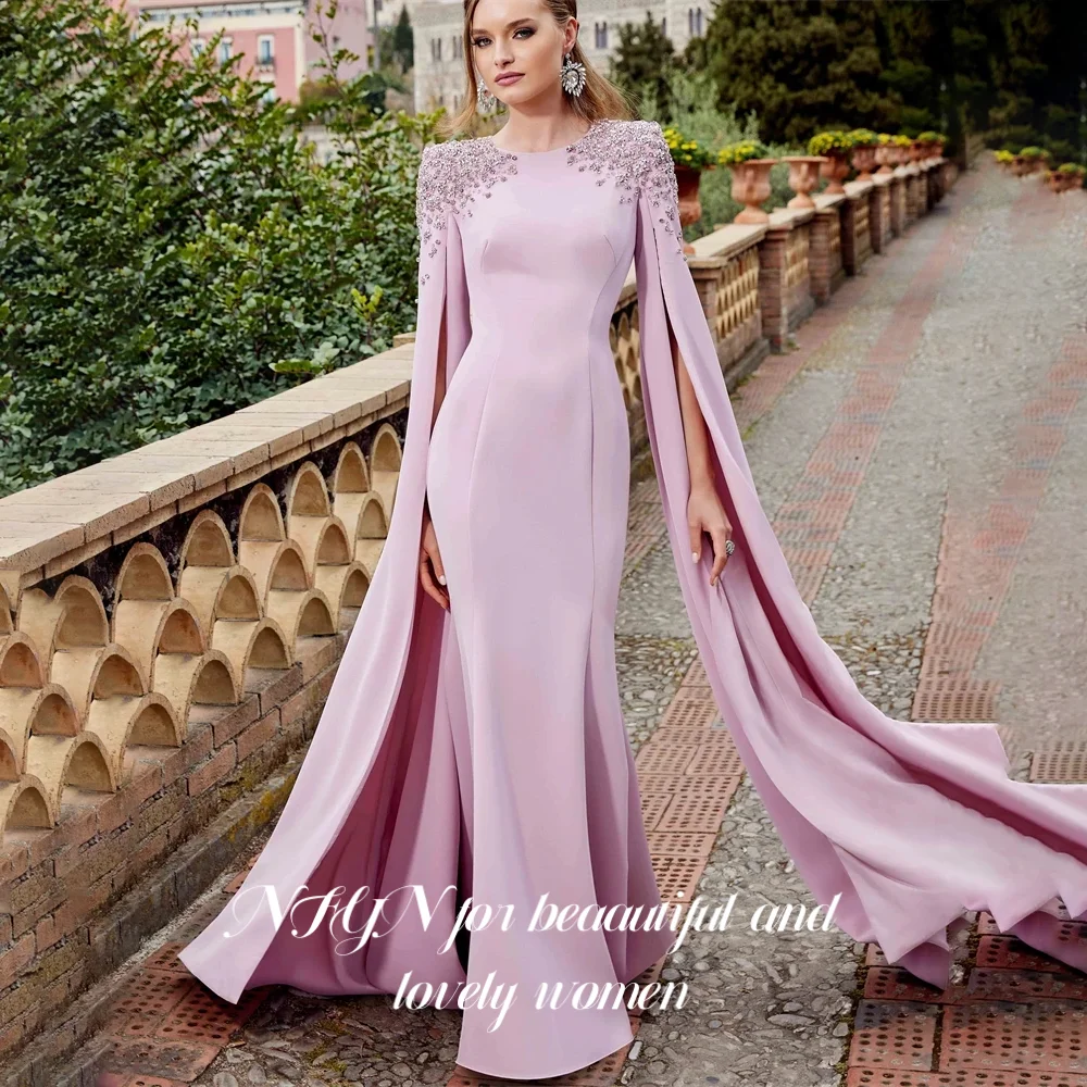 NFYN Pink Elegant Formal Gown Lone Puffy Sleeve Night Dresses Mermaid High Evening Dresses with Sequins robe soirée Customized
NFYN Pink Elegant Formal Gown Lone Puffy Sleeve Night Dresses Mermaid High Evening Dresses with Sequins robe soirée Customized