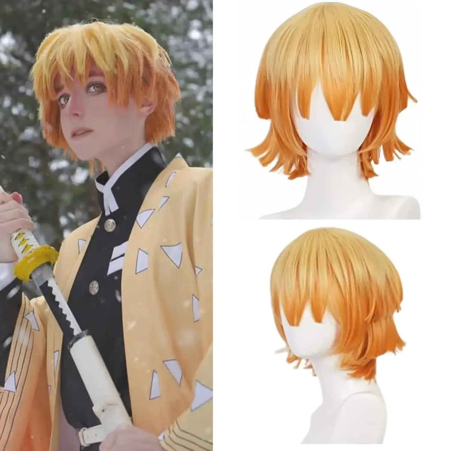 Wig short yellow wig cosplay orange gradient wig cosplay wig synthetic wig halloween party cosplay
Wig short yellow wig cosplay orange gradient wig cosplay wig synthetic wig halloween party cosplay