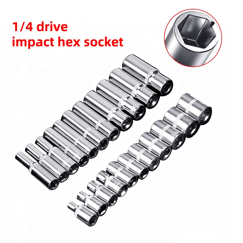 4-14 мм 1/4 приводная шестигранная головка с коротким приводом, набор головок метрического размера CR-V для электрического ключа, ремонт трещотчатого ключа
4-14 мм 1/4 приводная шестигранная головка с коротким приводом, набор головок метрического размера CR-V для электрического ключа, ремонт трещотчатого ключа