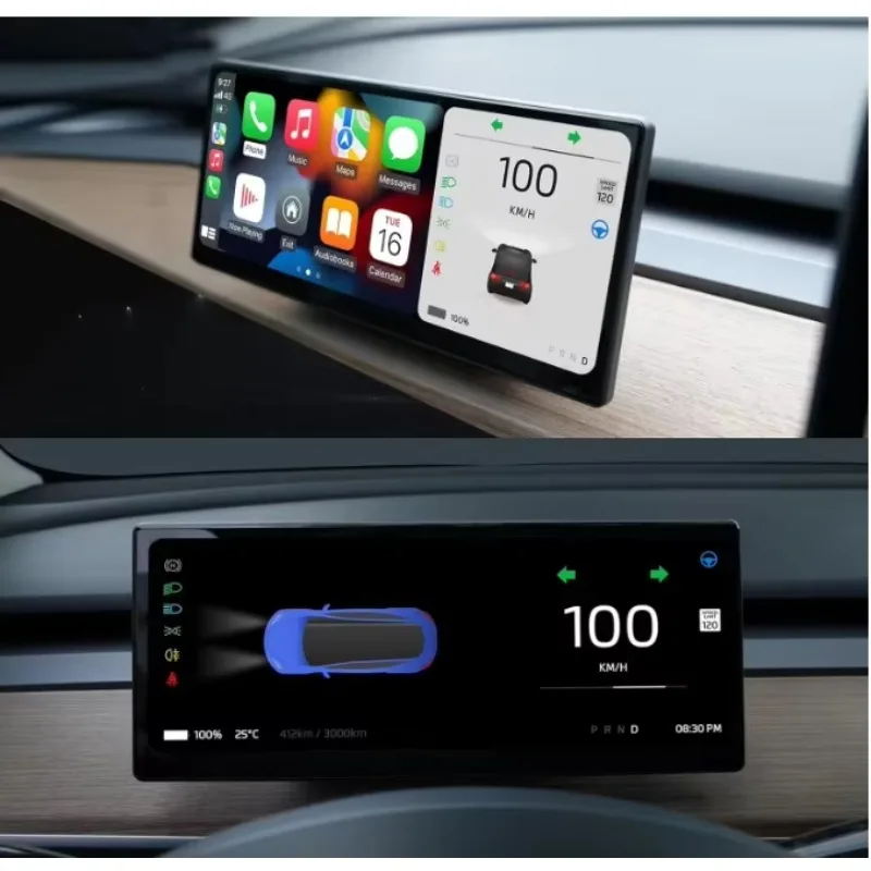 For Tesla Model Y/3 Head up Display Carplay Android Auto Instrument Cluster Display Sync 9inch IPS Touch Screen WiFi Speaker
For Tesla Model Y/3 Head up Display Carplay Android Auto Instrument Cluster Display Sync 9inch IPS Touch Screen WiFi Speaker