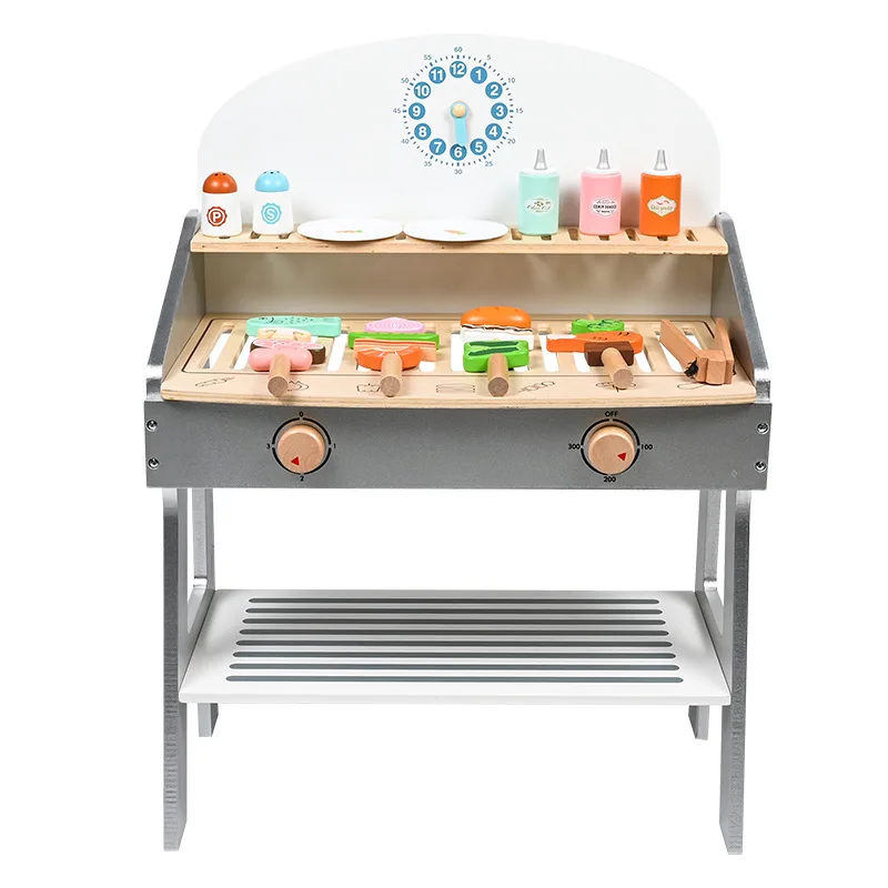 The new wooden playhouse barbecue grill children's simulation oven scene imitates parent-child interactive toys baby gifts
The new wooden playhouse barbecue grill children's simulation oven scene imitates parent-child interactive toys baby gifts