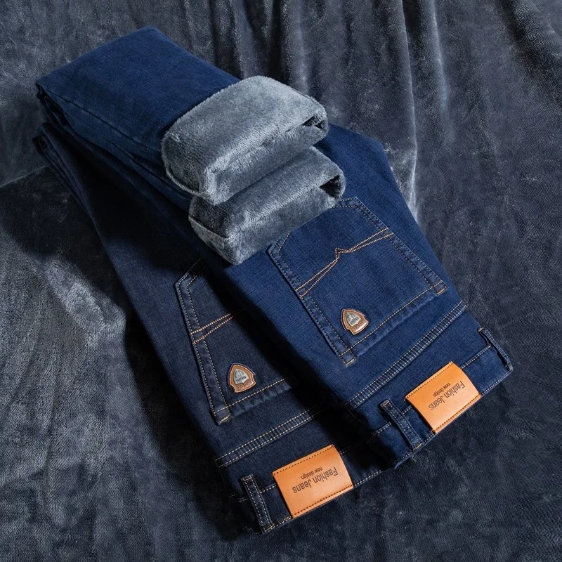 Winter Brand Fit Straight Fleece Thick Warm Jeans Classic Badge Youth Men's Business Casual High waist Denim Jeans 40 42
Winter Brand Fit Straight Fleece Thick Warm Jeans Classic Badge Youth Men's Business Casual High waist Denim Jeans 40 42