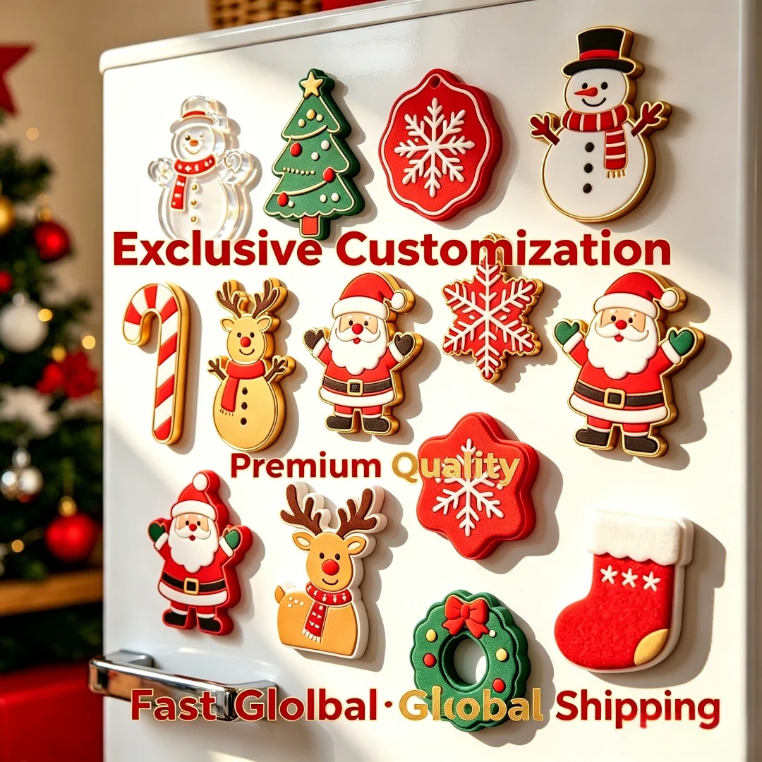 Custom Christmas Fridge Magnets, Santa Snowman Reindeer Themed Refrigerator Magnet, Personalized Holiday Home Decor
Custom Christmas Fridge Magnets, Santa Snowman Reindeer Themed Refrigerator Magnet, Personalized Holiday Home Decor