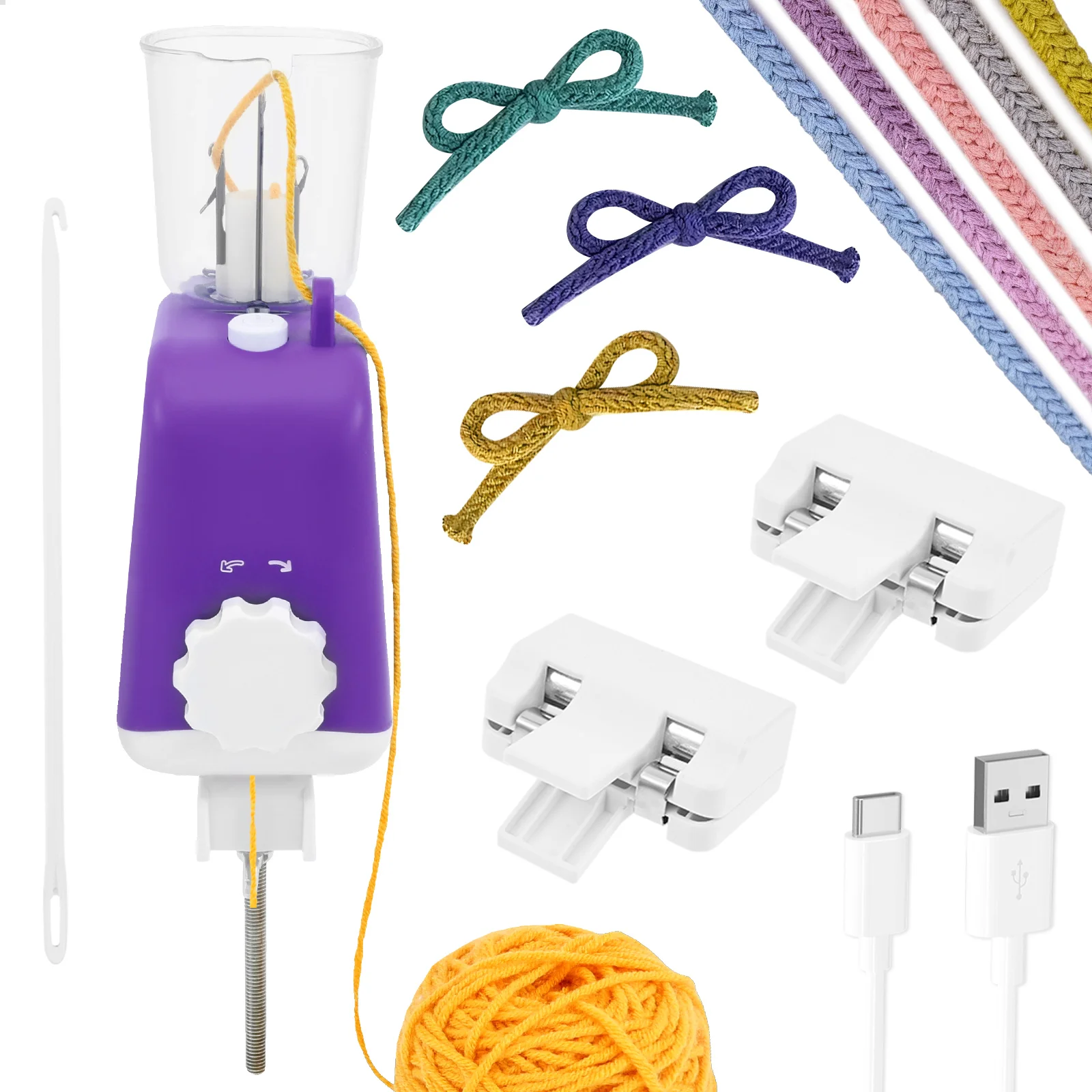 Electric I Cord Knitting Machine Hands Free Automatic Knitting Machine USB Charging Electric Yarn Knitter for Beginners Adults
Electric I Cord Knitting Machine Hands Free Automatic Knitting Machine USB Charging Electric Yarn Knitter for Beginners Adults