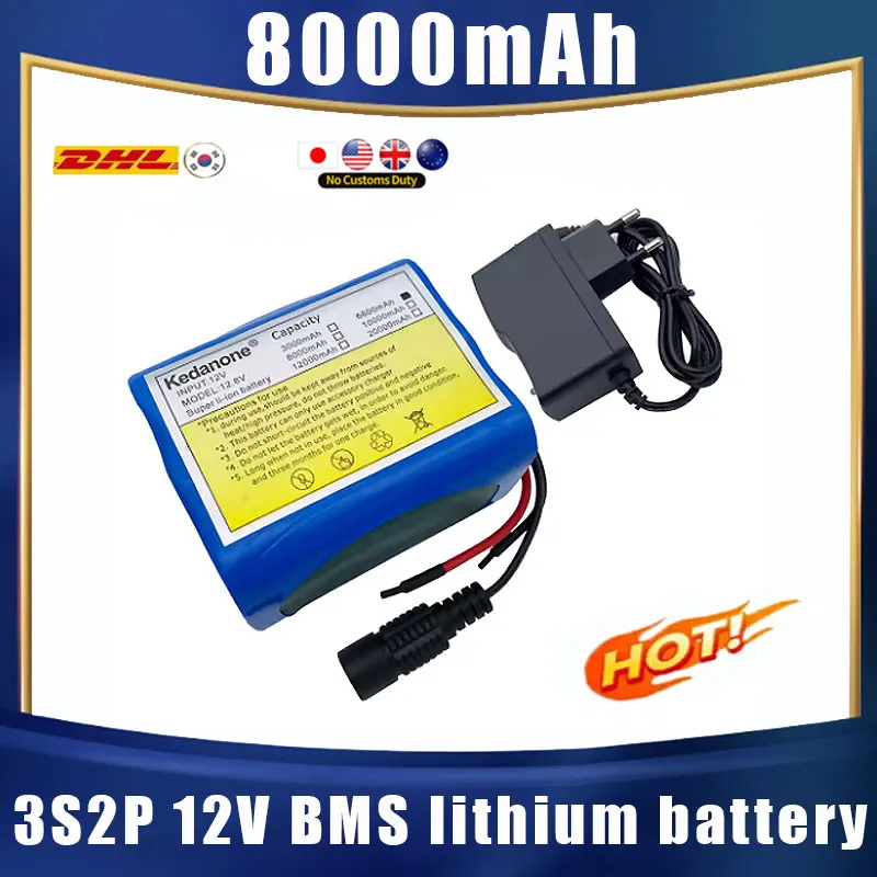 New 20000mAh️ 12V High-performance 8000mAh Batterie️18650 Li-Ion akkus mit BMS Lithium-Battery packs Schutz Bord + ladegerät
New 20000mAh️ 12V High-performance 8000mAh Batterie️18650 Li-Ion akkus mit BMS Lithium-Battery packs Schutz Bord + ladegerät