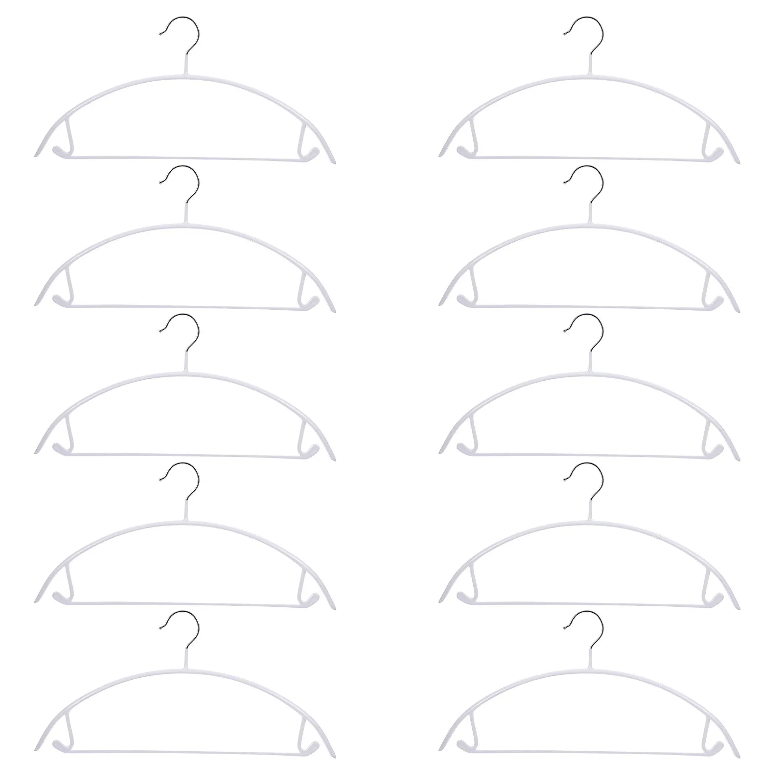 10Pcs PVC Clothes Hanger Semicircle Skidproof Stainless Steel Multipurpose Wardrobe Hanger Traceless Clothes Drying Rack Home
10Pcs PVC Clothes Hanger Semicircle Skidproof Stainless Steel Multipurpose Wardrobe Hanger Traceless Clothes Drying Rack Home