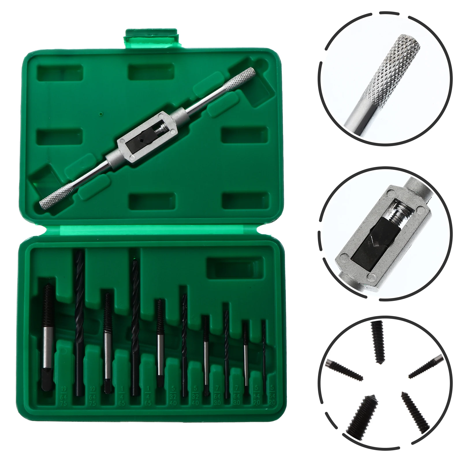11pcs High Speed Steel Screw Extractor Kit Broken Wire Retainer Removal Tool Durable Stud Remover Bolt Screws Tap Die
11pcs High Speed Steel Screw Extractor Kit Broken Wire Retainer Removal Tool Durable Stud Remover Bolt Screws Tap Die