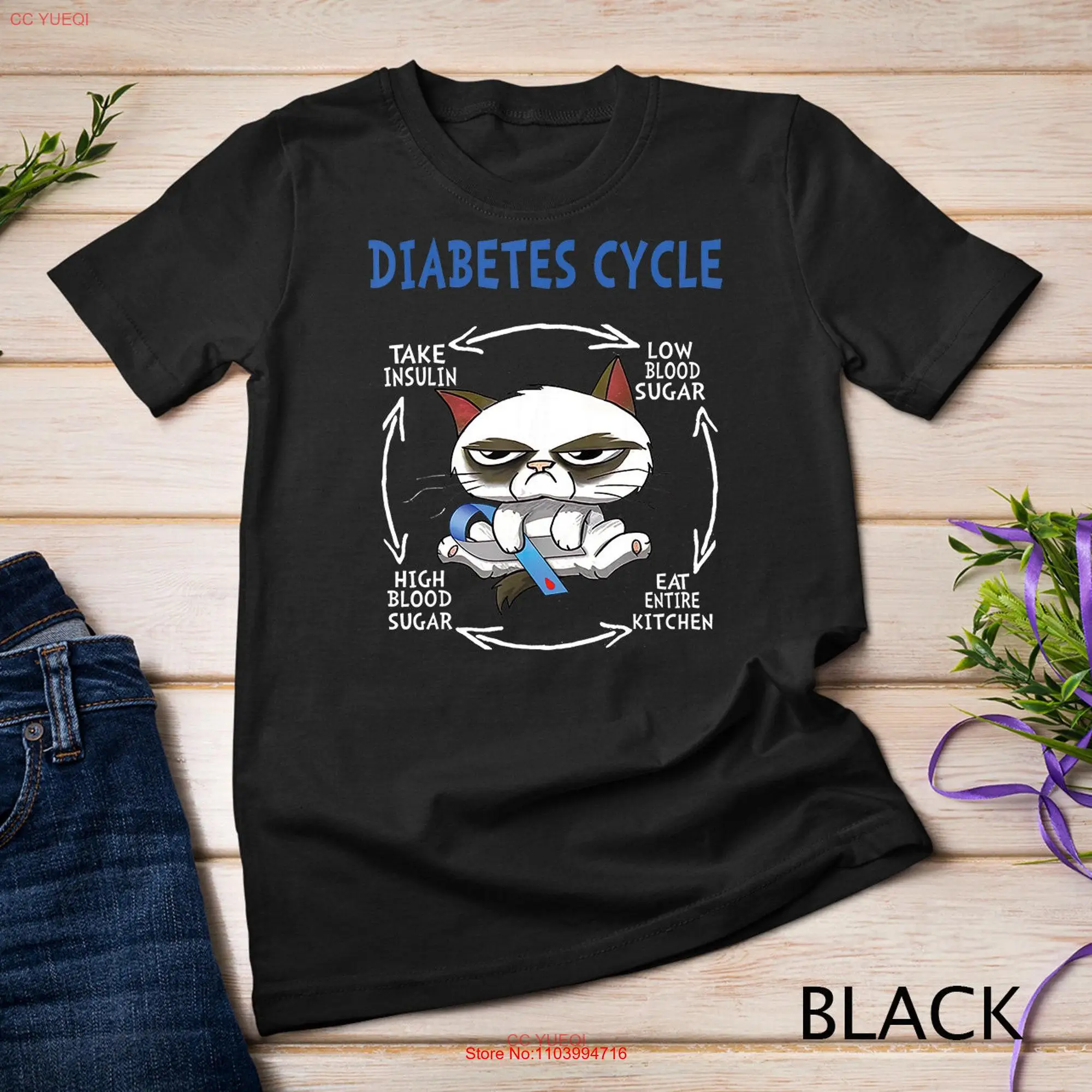 Diabetes Cycle Awareness Funny Cat Lover T Shirt SweaT long or short sleeves
Diabetes Cycle Awareness Funny Cat Lover T Shirt SweaT long or short sleeves