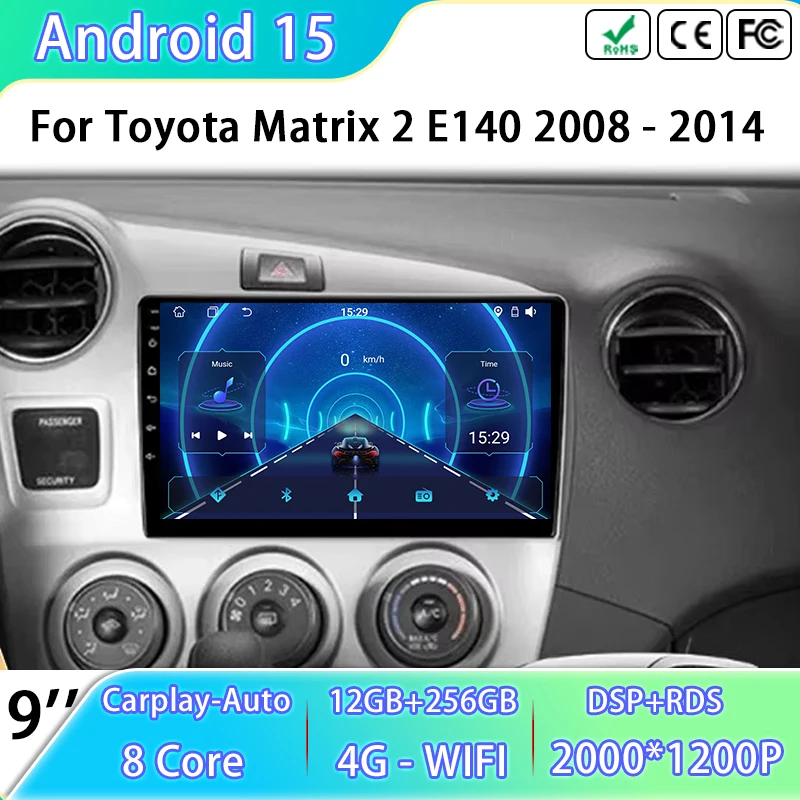 Car Radio For Toyota Matrix 2 E140 2008 2009 2010 2011 2012 2013 2014 LHD Android Auto Carplay Multimedia Player GPS Navigation
Car Radio For Toyota Matrix 2 E140 2008 2009 2010 2011 2012 2013 2014 LHD Android Auto Carplay Multimedia Player GPS Navigation