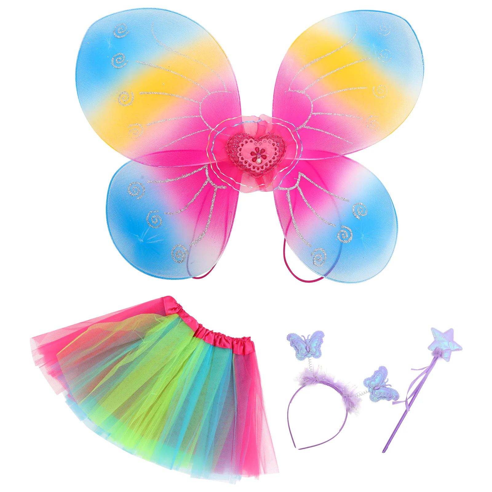 s Butterfly Wings Headb Costume Set Colorful Tutu Skirt Fairy W Halloween Christmas Party Dress Performance Cosplay Easy Clean
s Butterfly Wings Headb Costume Set Colorful Tutu Skirt Fairy W Halloween Christmas Party Dress Performance Cosplay Easy Clean