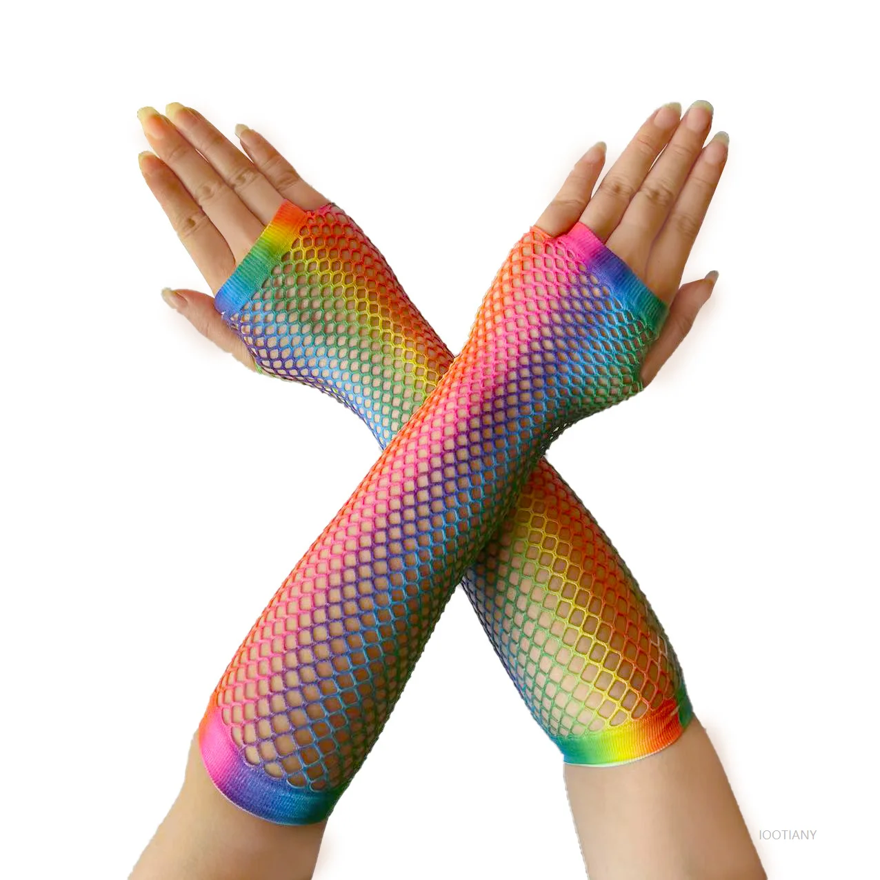 1 Pair Of Rainbow Color Women's Sexy Mesh Fishnet Sun Protection Gloves Hollow Fingerless Gloves Disco Dance Costume Sleeves
1 Pair Of Rainbow Color Women's Sexy Mesh Fishnet Sun Protection Gloves Hollow Fingerless Gloves Disco Dance Costume Sleeves