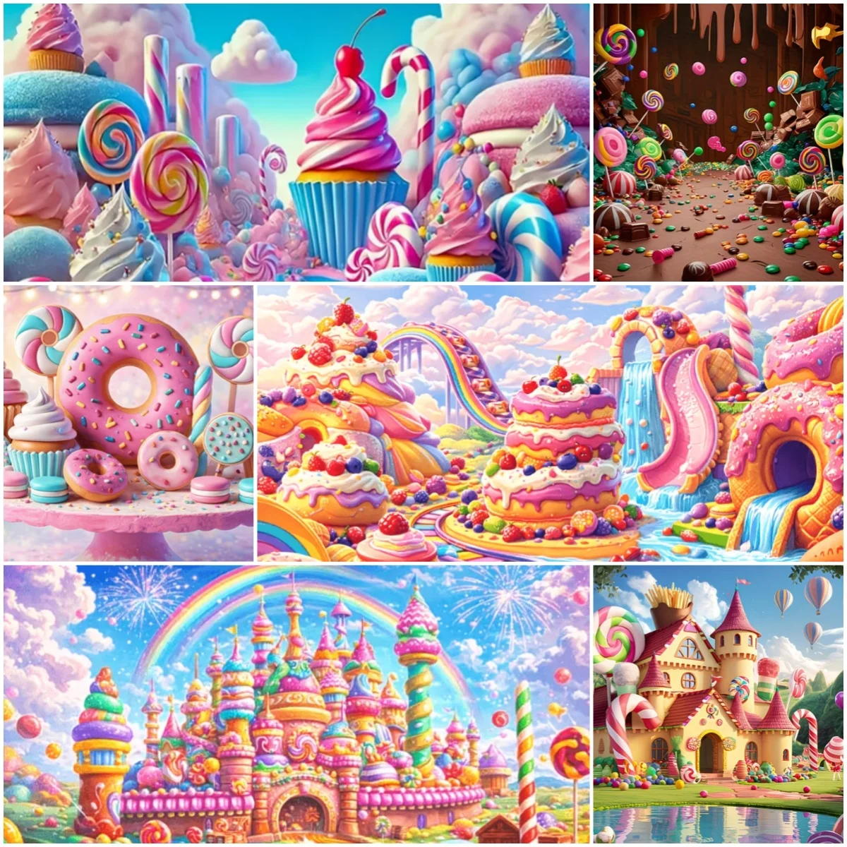 Cartoon Dessert Town Theme Party Decoration Background Cake Chocolate Candy House Girl Gift Backdrop Supplies Banner Props
Cartoon Dessert Town Theme Party Decoration Background Cake Chocolate Candy House Girl Gift Backdrop Supplies Banner Props