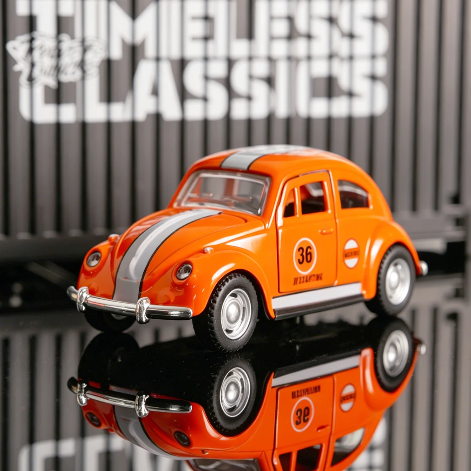 Orange Racing Beetle Diecast Car, Retro Classic Bug Model, Pull-Back Alloy Toy with Open Doors, Kids Collectible Racing Gift
Orange Racing Beetle Diecast Car, Retro Classic Bug Model, Pull-Back Alloy Toy with Open Doors, Kids Collectible Racing Gift