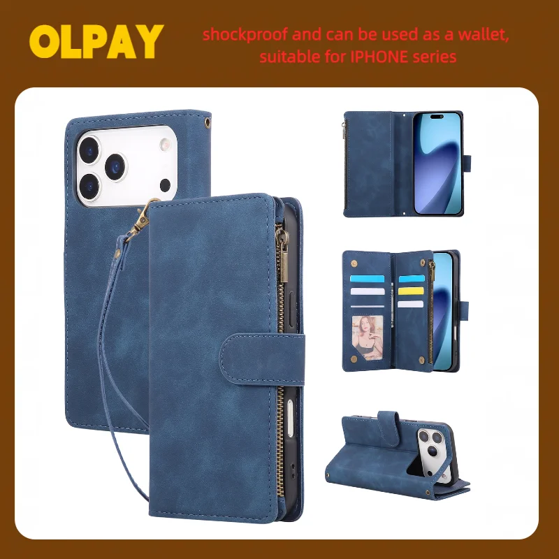 OLPAY Wallet Phone Case For Iphone 17Air 17Pro Max 17Pro 16E 16Pro Max 16 15Pro 14 13 12 Mini 11Pro XR XSMAX Leather Flip Cover
OLPAY Wallet Phone Case For Iphone 17Air 17Pro Max 17Pro 16E 16Pro Max 16 15Pro 14 13 12 Mini 11Pro XR XSMAX Leather Flip Cover
