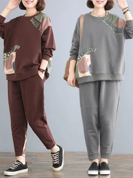 plus Size Casual Sportswear Set Fashionable Slimming Sweatshirt Two-Piece Suit Korean Style High Waist Long Pants Autumn Wear
plus Size Casual Sportswear Set Fashionable Slimming Sweatshirt Two-Piece Suit Korean Style High Waist Long Pants Autumn Wear