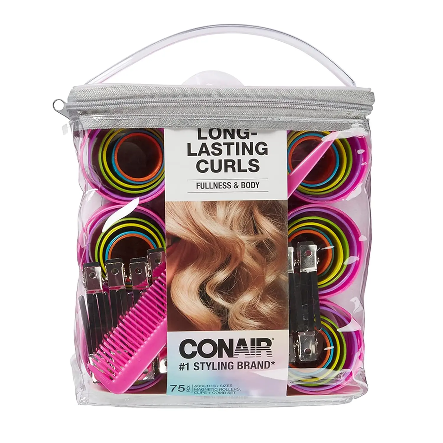 75-Piece Magnetic Hair Rollers Set with Comb & Clips, Assorted Sizes, DIY Curls & Waves
75-Piece Magnetic Hair Rollers Set with Comb & Clips, Assorted Sizes, DIY Curls & Waves
