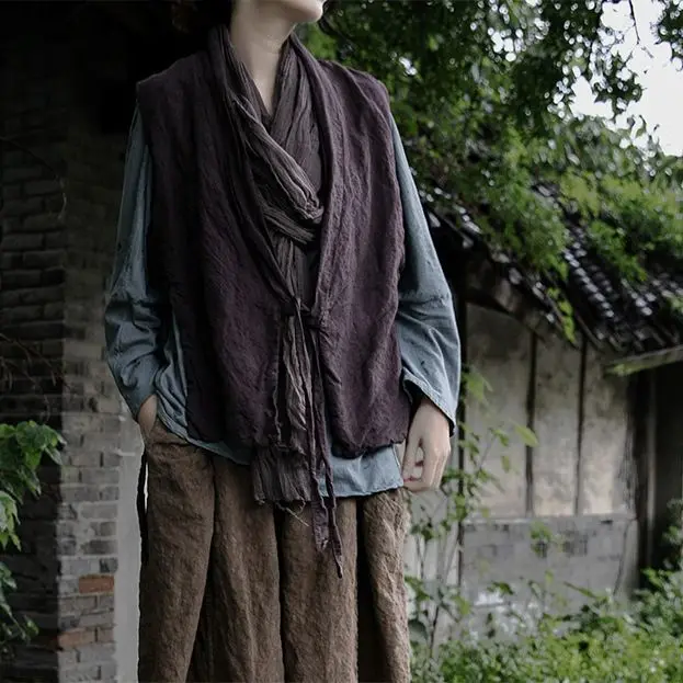 Linen side hollow double-layer vest, texture cotton and linen literary vest fashionable casual versatile simple temperament eleg
Linen side hollow double-layer vest, texture cotton and linen literary vest fashionable casual versatile simple temperament eleg