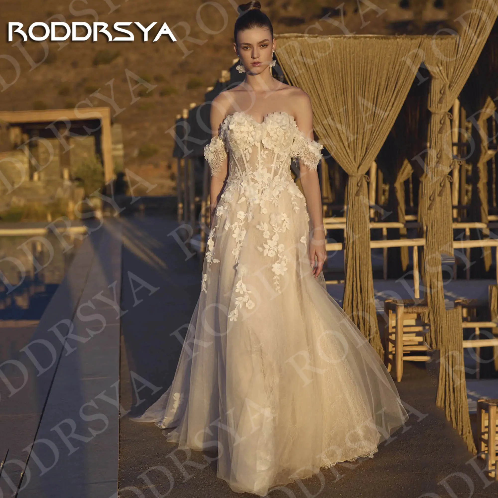 RODDRSYA Bohemian Wedding Dresses for Bride Woman Romantic Appliques Off Shoulder Beach Bridal Dress Customized robe de mariée
RODDRSYA Bohemian Wedding Dresses for Bride Woman Romantic Appliques Off Shoulder Beach Bridal Dress Customized robe de mariée